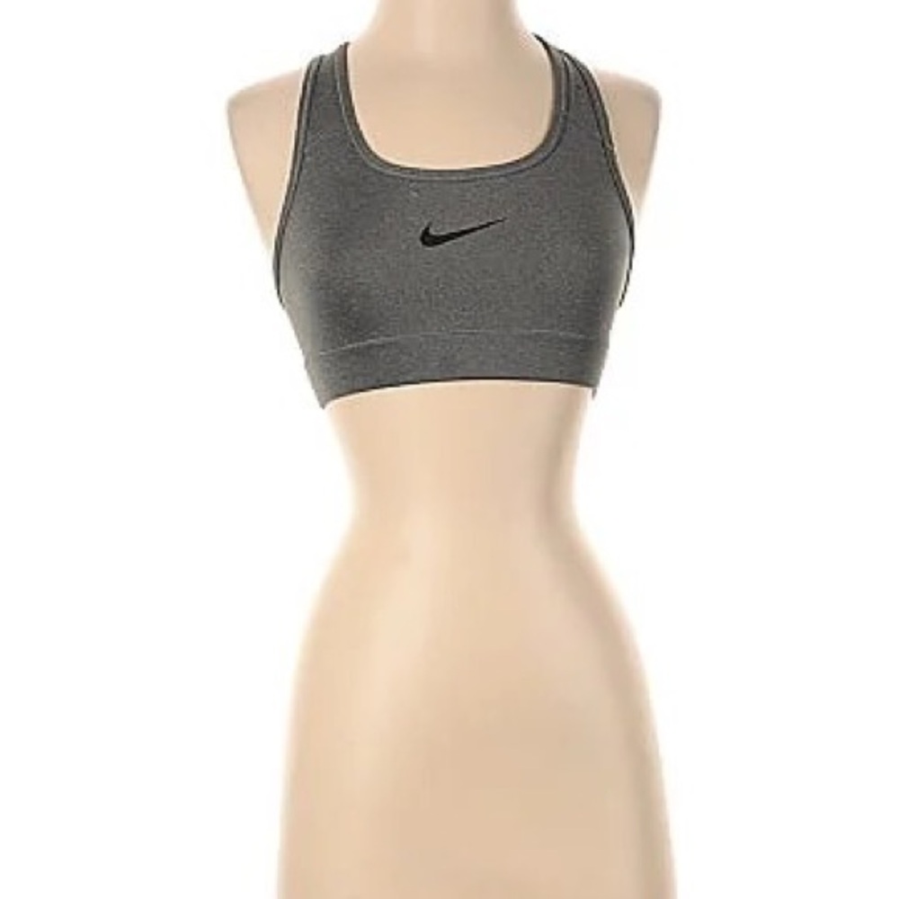 Nike Gray Sports Bra with Racerback Design